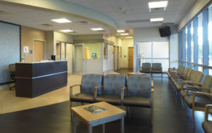 Palm Beach Medical Center Emergency Entrance Reception for Harvard Jolly Architects